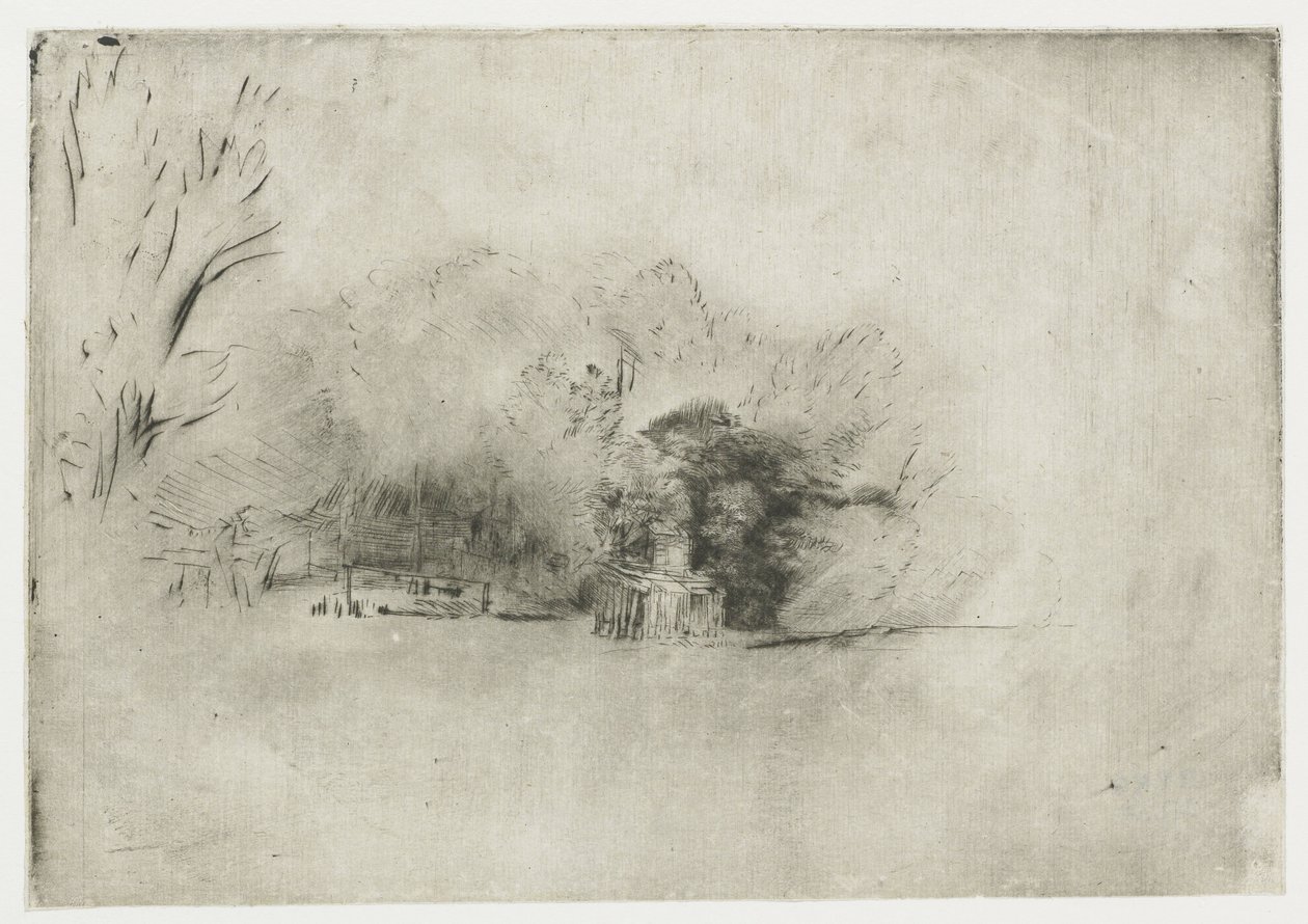 Casa agrícola entre as árvores
Ninhada de árvores com uma vista de Rembrandt van Rijn
