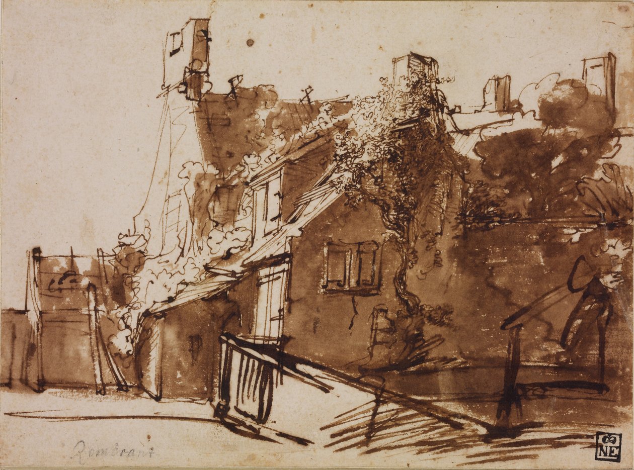 Quinta em Luz solar de Rembrandt van Rijn