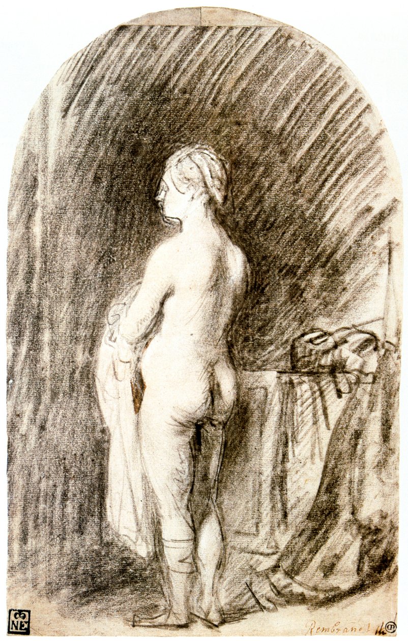 Nu feminino, século XVII de Rembrandt van Rijn