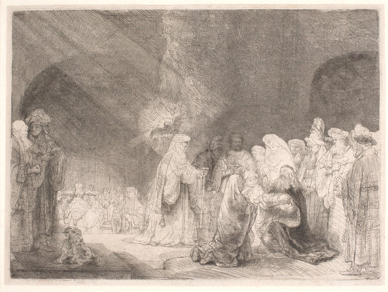 A produção no templo de Rembrandt van Rijn