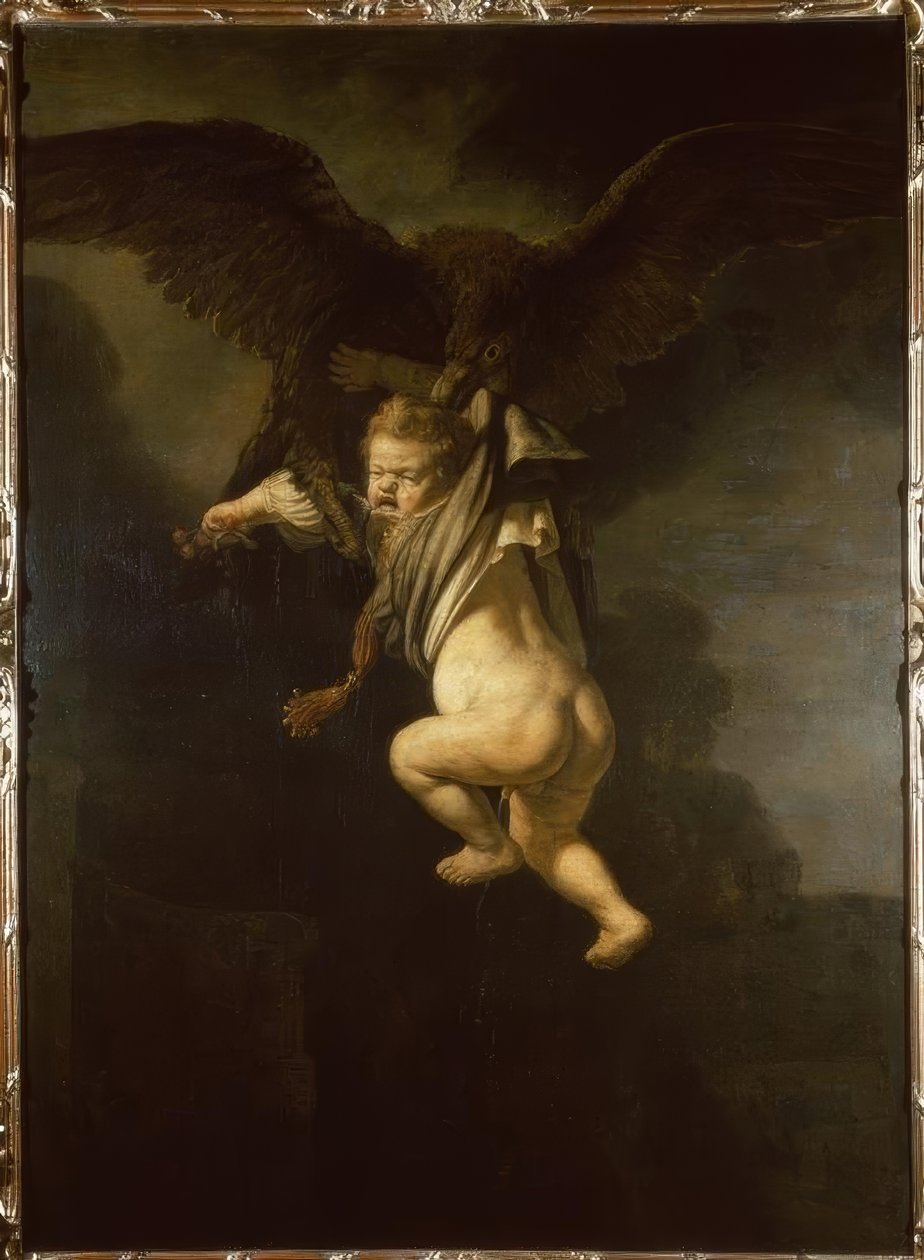 Ganimedes nas garras da águia de Rembrandt van Rijn