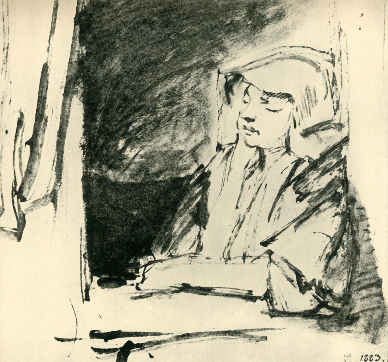 Menina dormindo em uma janela, c1655, 1943. de Rembrandt van Rijn
