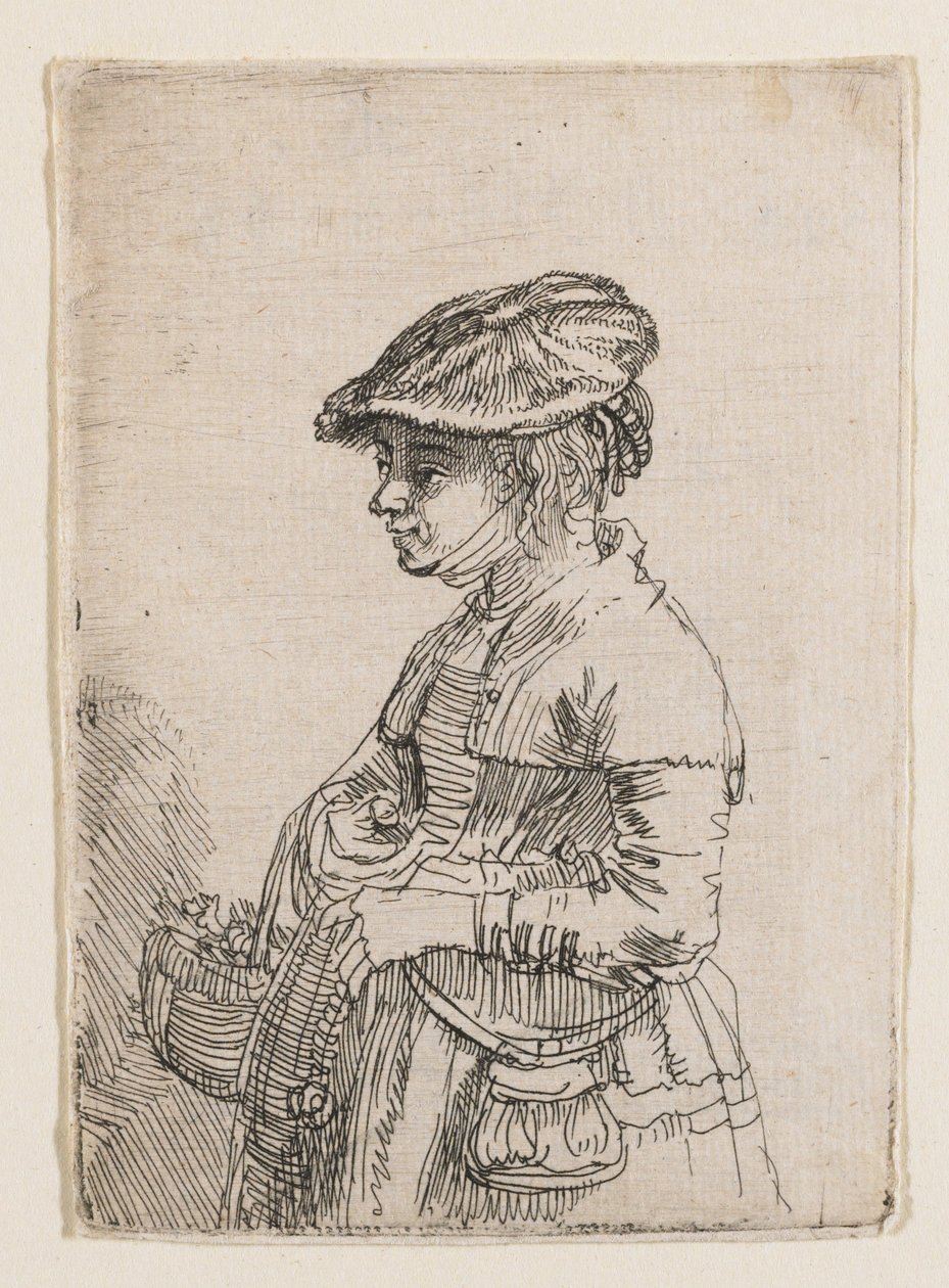 Menina com um cesto de Rembrandt van Rijn