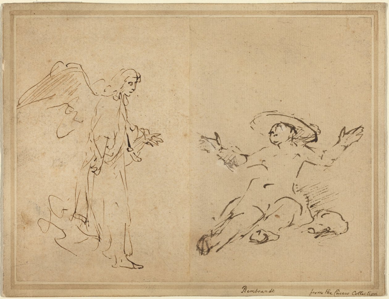 Hagar sentada junto à fonte de Rembrandt van Rijn