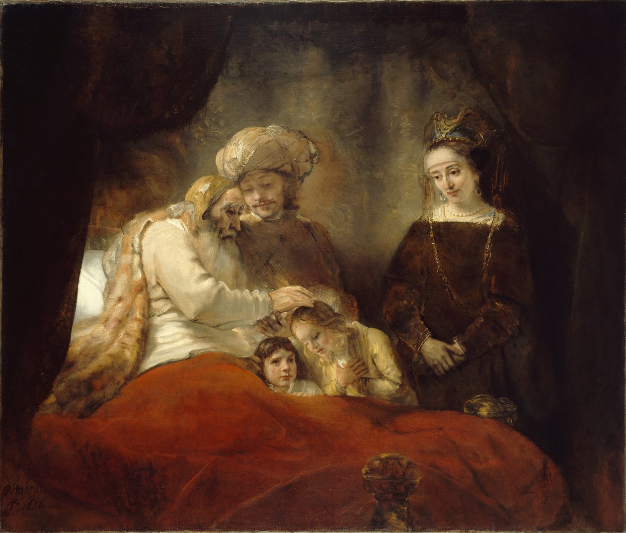 Jacó Bênção de Efraim e Manassés, 1656 de Rembrandt van Rijn
