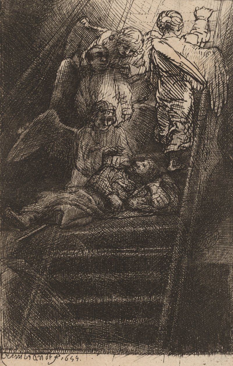 Escada de Jacob, 1655. de Rembrandt van Rijn