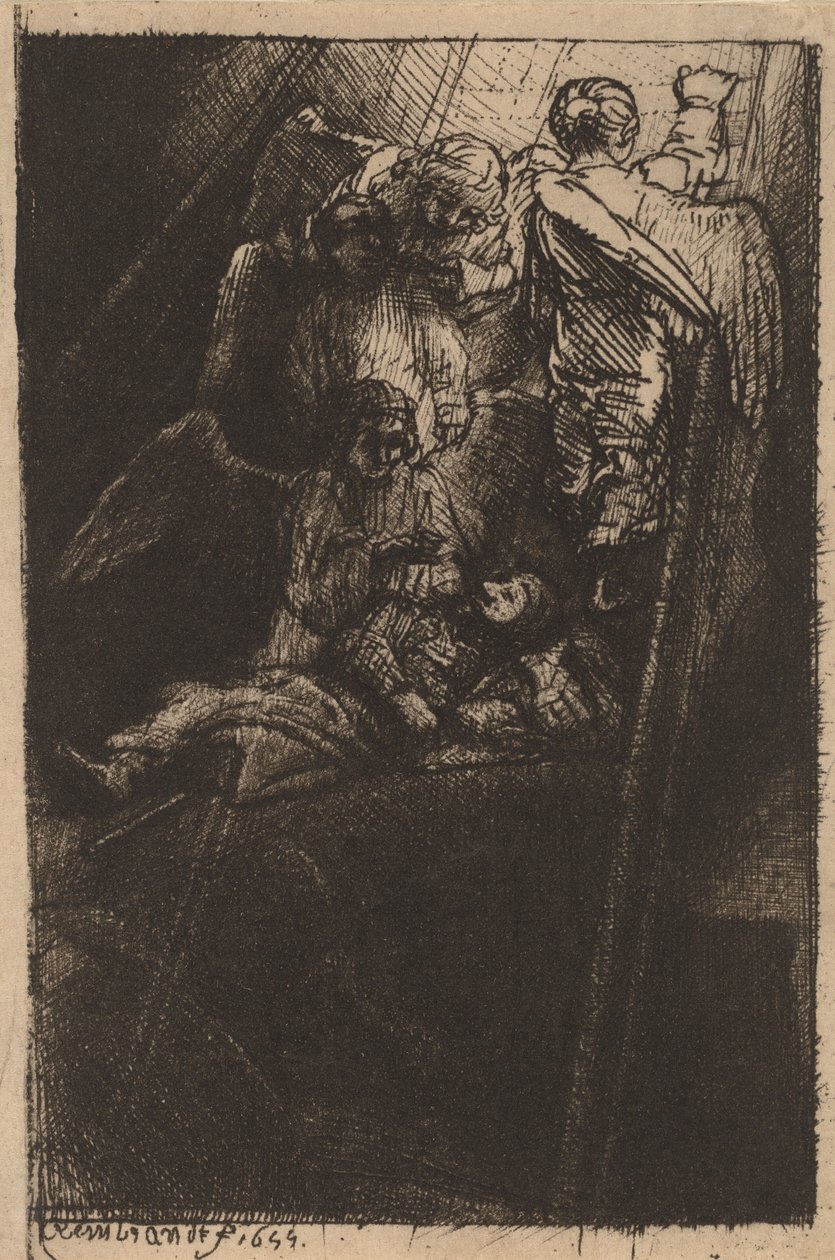 Escada de Jacob, 1655. de Rembrandt van Rijn