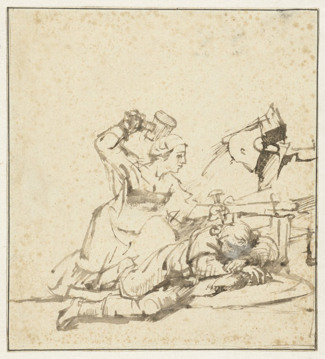 Jael mata Sísera de Rembrandt van Rijn