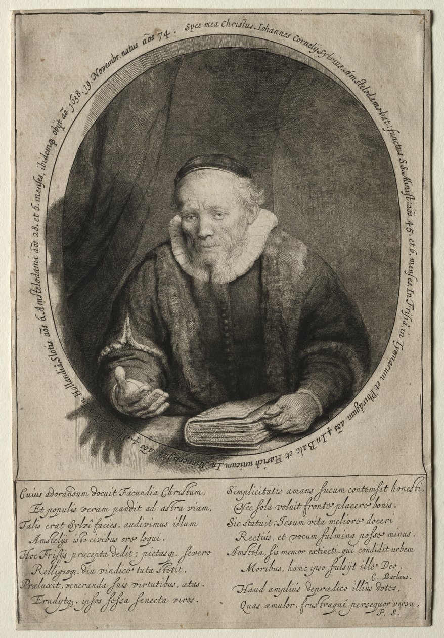 Jan Cornelis Sylvius, Pregador de Rembrandt van Rijn