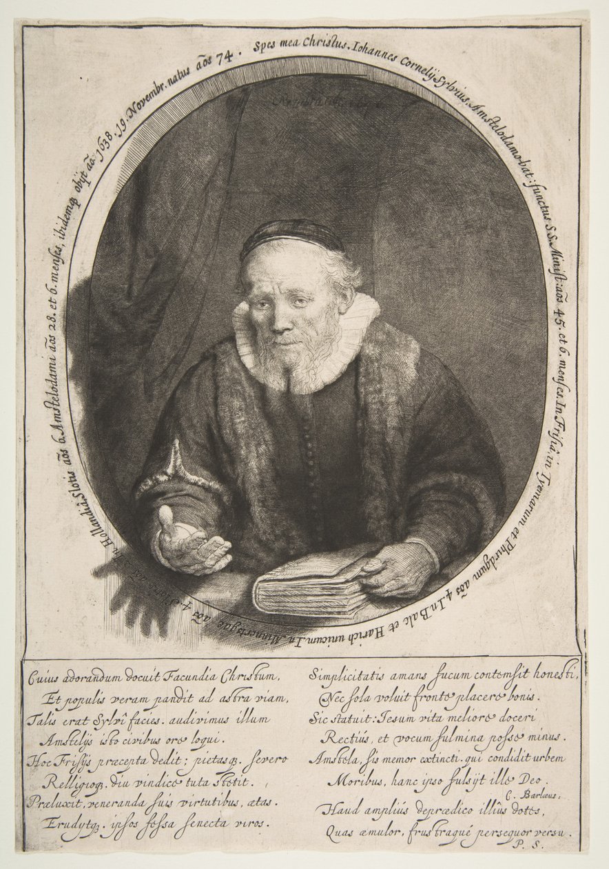 Jan Comelisz. Dubois, pregador, 1646. de Rembrandt van Rijn
