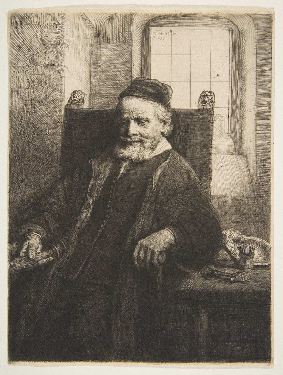 Jan Lutma, ourives, 1656. de Rembrandt van Rijn