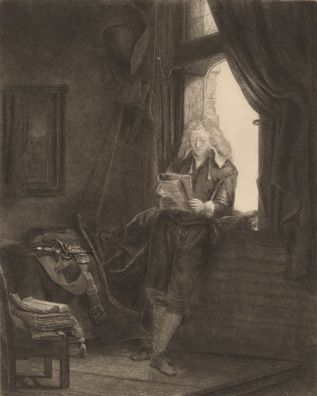 Seis de janeiro de 1647. de Rembrandt van Rijn