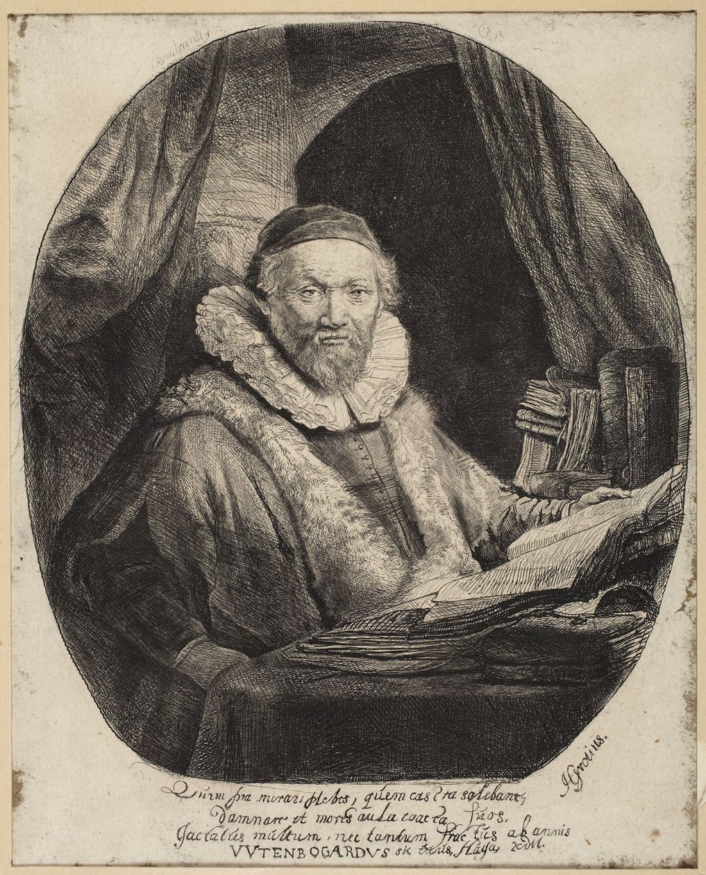 Jan Uytenbogaert, pregador dos remonstrantes de Rembrandt van Rijn