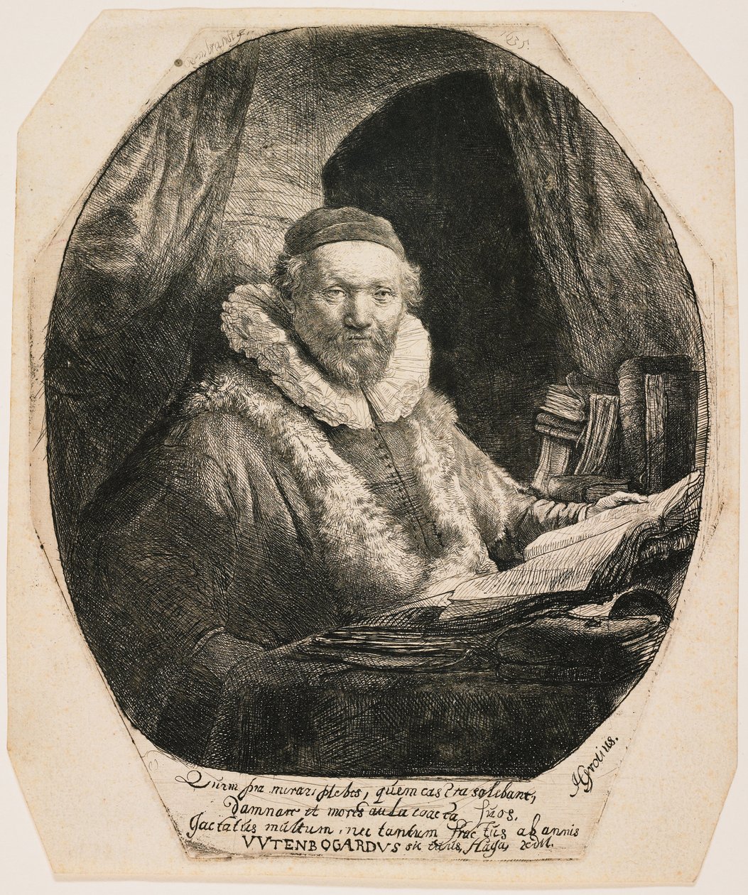 Jan Uytenbogaert, pregador dos remonstrantes de Rembrandt van Rijn