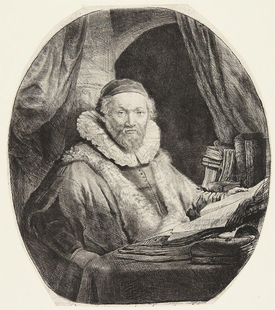 Jan Uytenbogaert, pregador dos remonstrantes de Rembrandt van Rijn