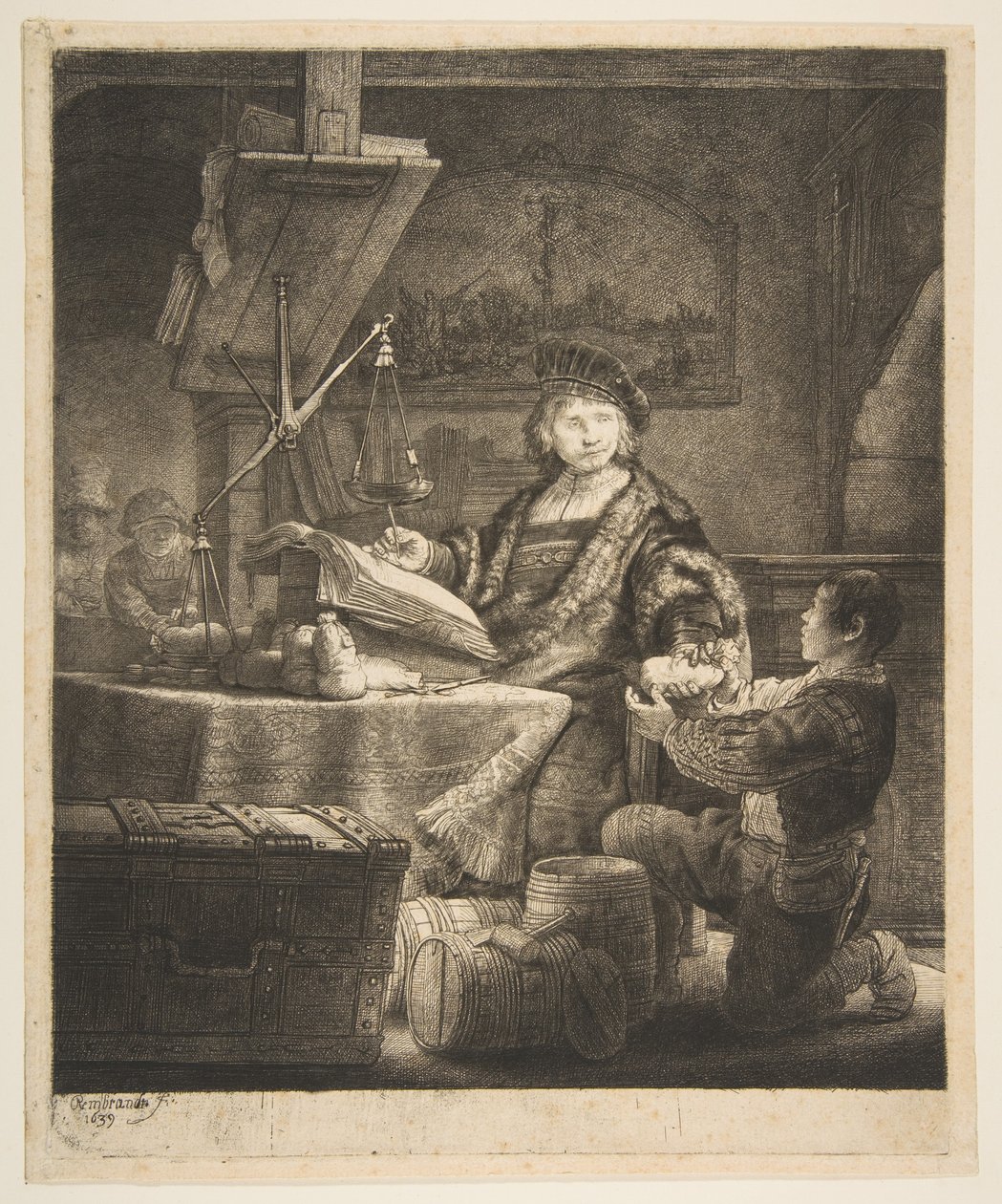 Jan Uytenbogaert O Pesador de Ouro, 1639. de Rembrandt van Rijn