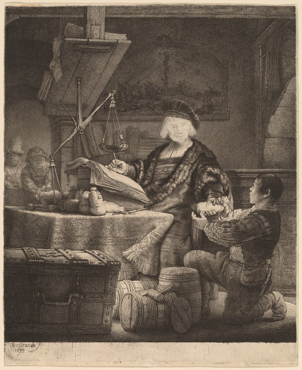 Jan Uytenbogaert, "O Pesador de Ouro" de Rembrandt van Rijn