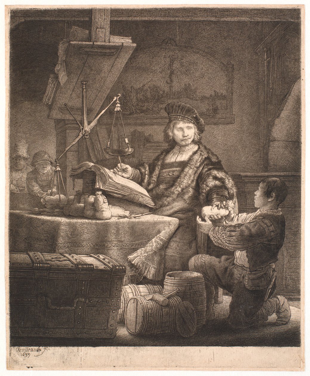 Jan Uytenbogaert, "O Pesador de Ouro" de Rembrandt van Rijn