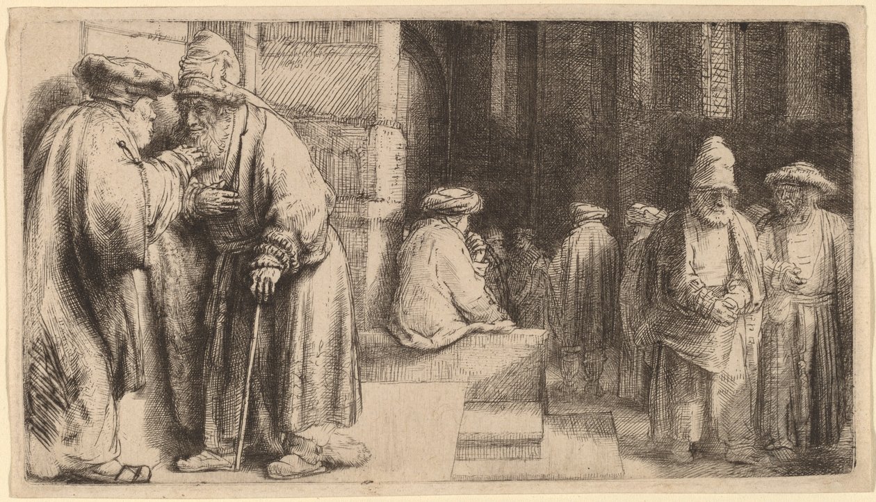 Judeus na Sinagoga de Rembrandt van Rijn