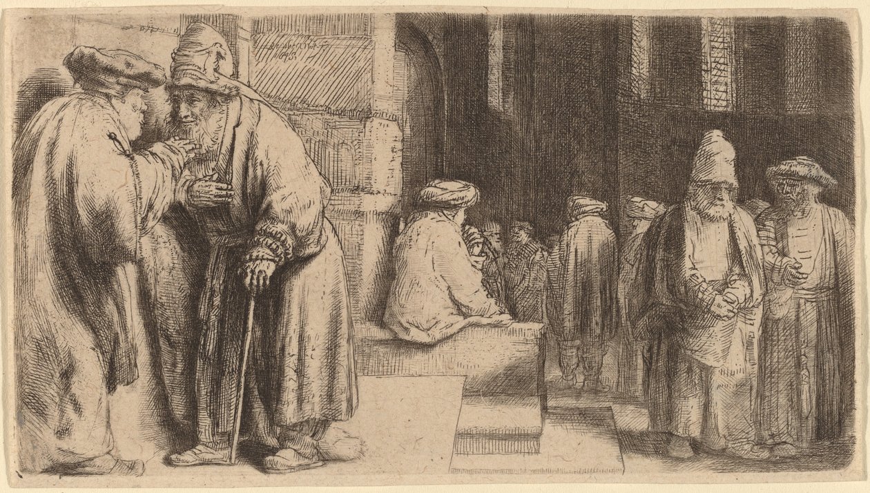 Judeus na Sinagoga de Rembrandt van Rijn