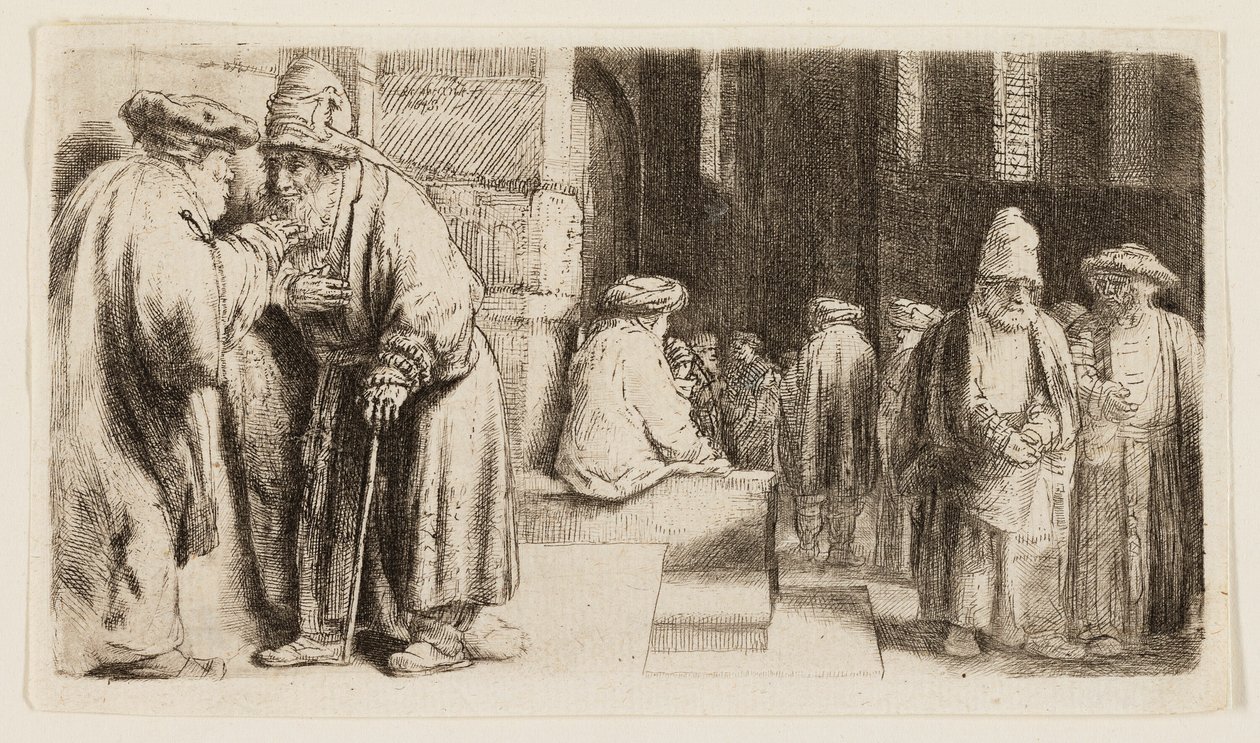 Judeus na Sinagoga de Rembrandt van Rijn
