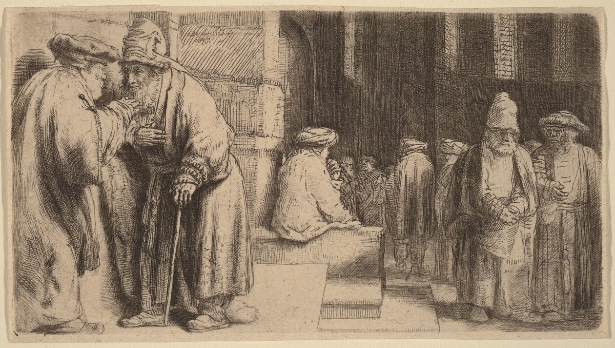 Judeus na sinagoga de Rembrandt van Rijn