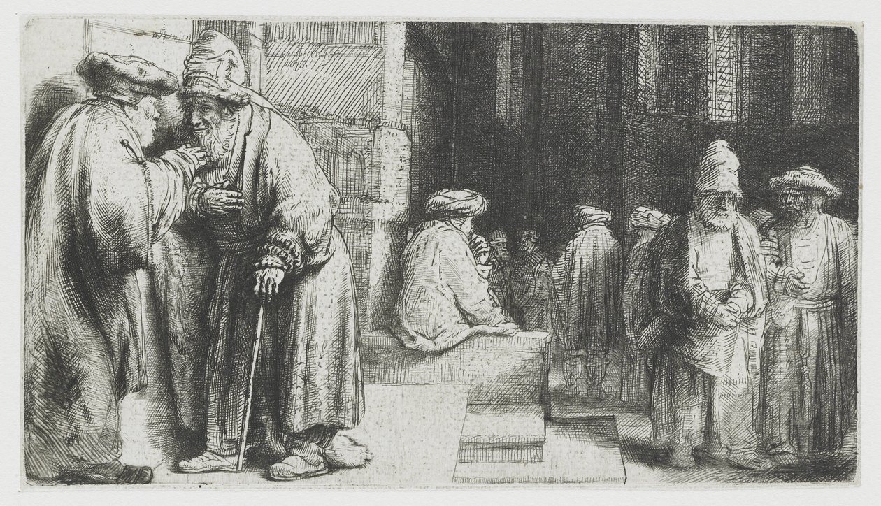 Judeus na sinagoga de Rembrandt van Rijn