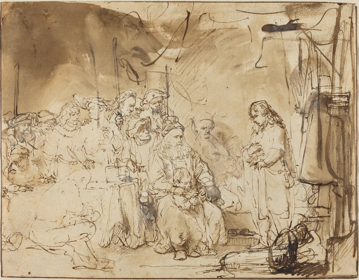 Joseph contando seus sonhos de Rembrandt van Rijn
