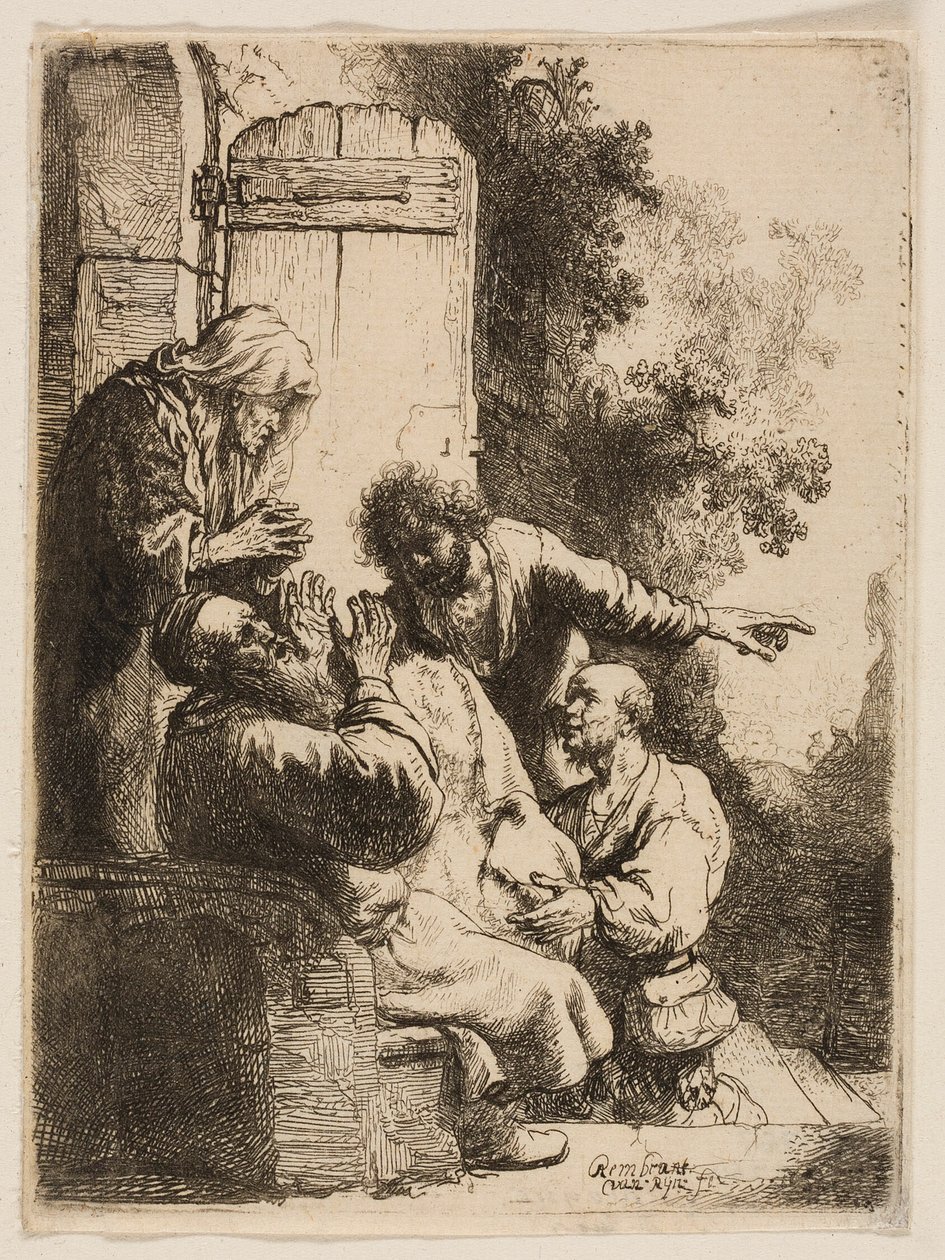 A túnica de José levada a Jacob de Rembrandt van Rijn