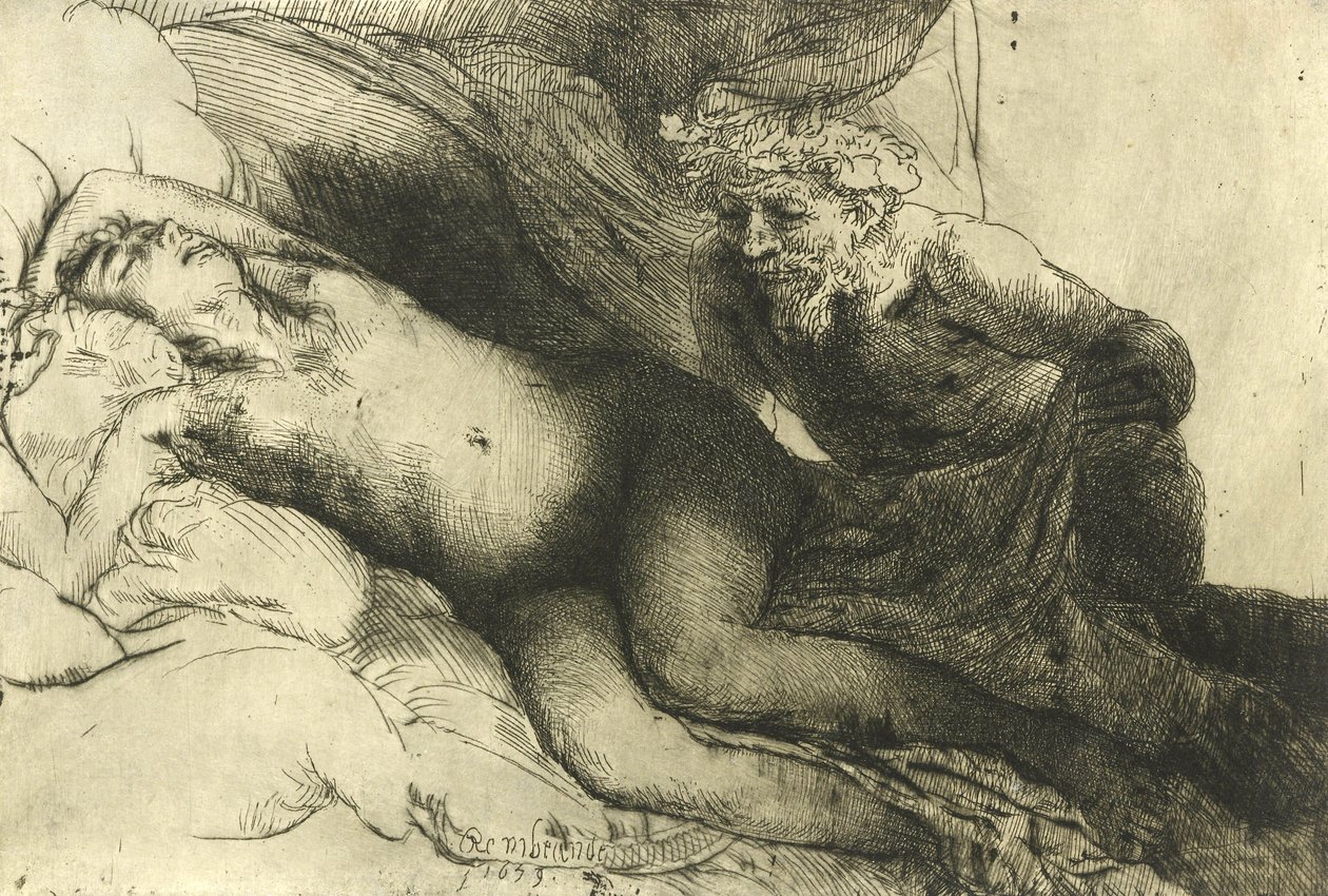Júpiter e Antíope, c.1659 de Rembrandt van Rijn