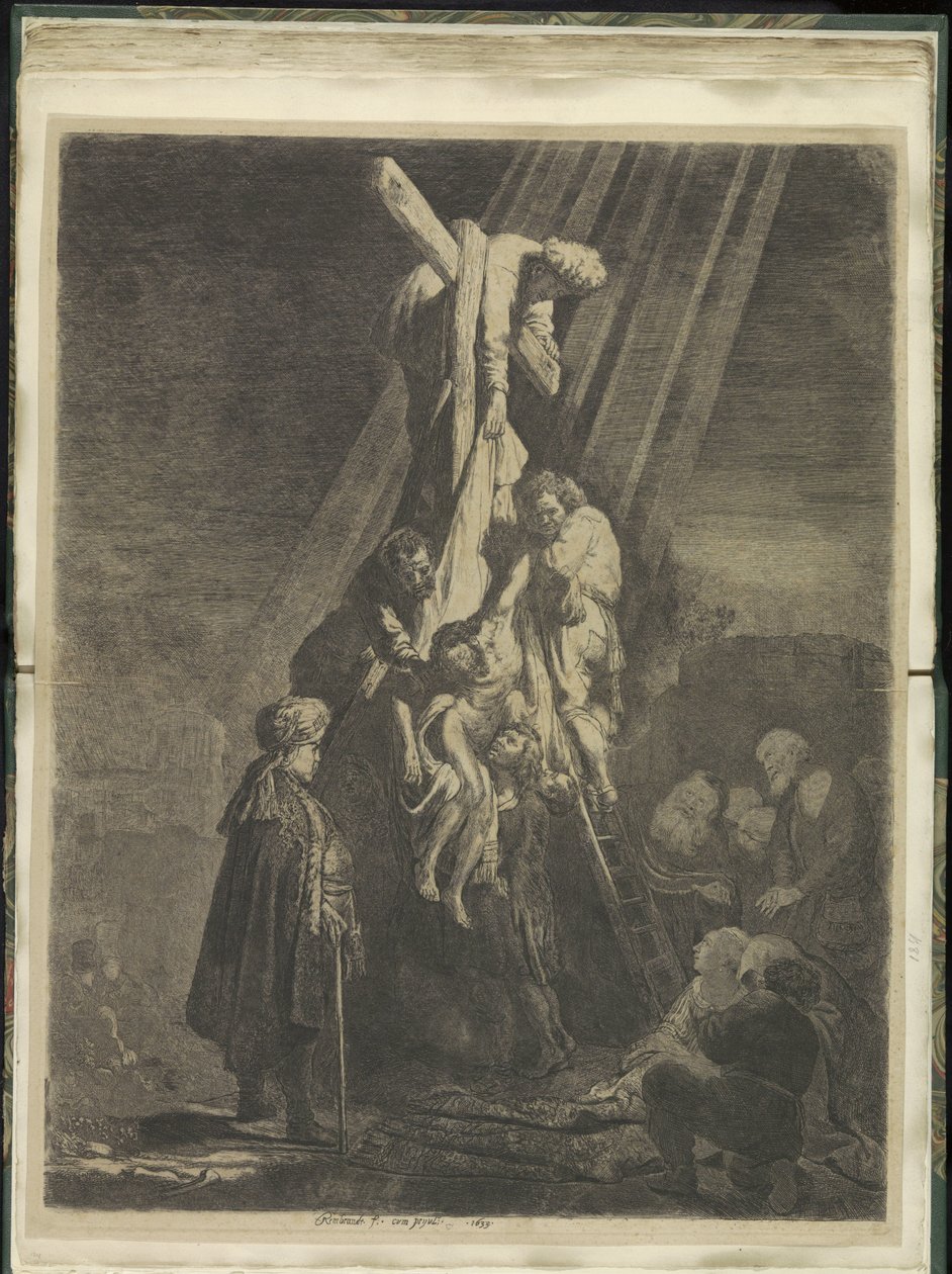Kruisafname: tweede plaat
Colecção de oitenta e cinco estampas originais (título da série) de Rembrandt van Rijn
