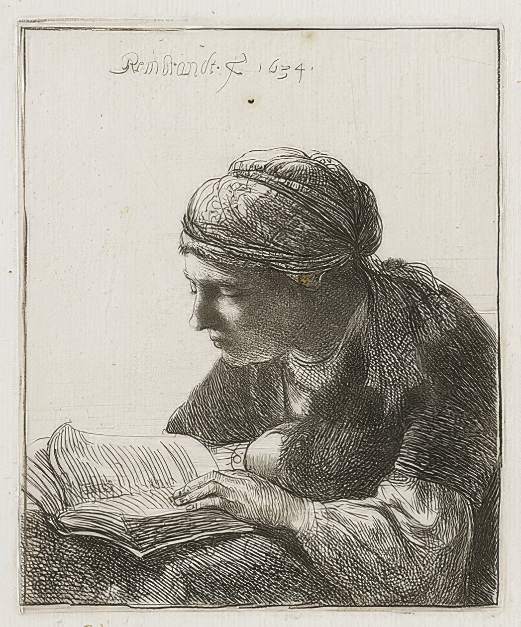Lesende. 1634 de Rembrandt van Rijn