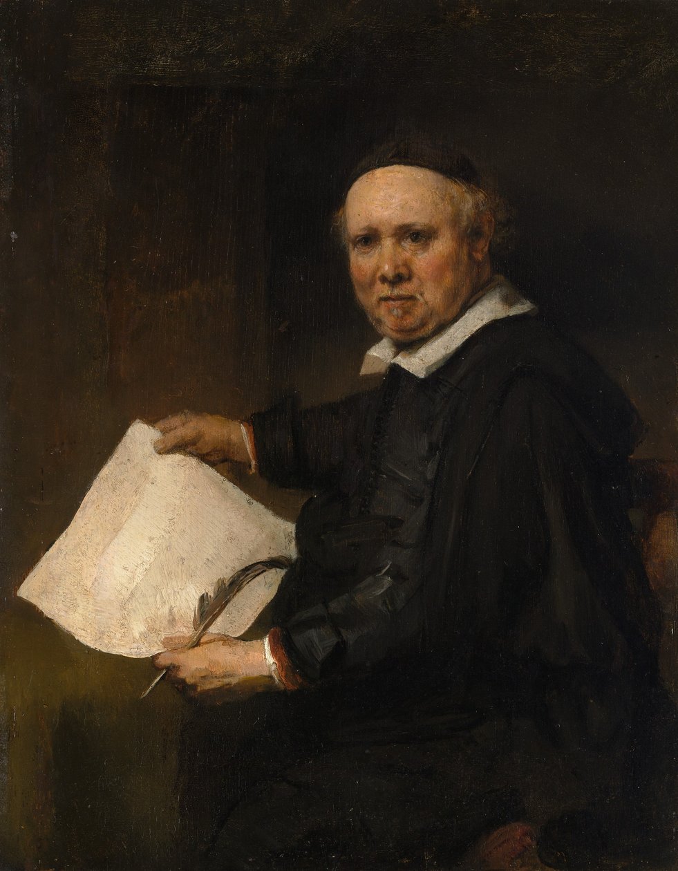 Lieven Willemsz van Coppenol nasceu por volta de 1599, que morreu em 1671 ou mais tarde. de Rembrandt van Rijn