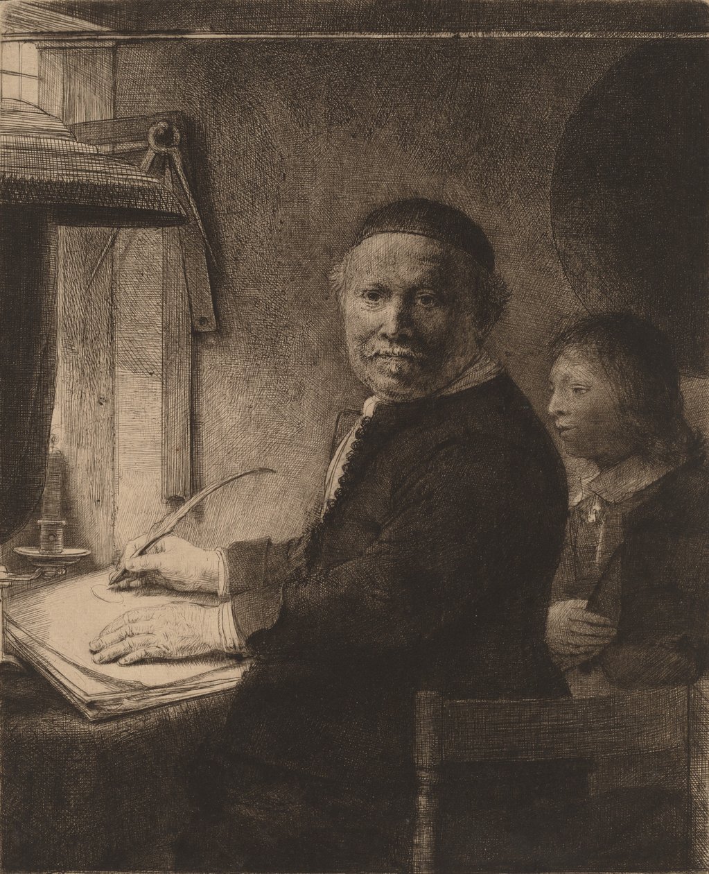 Lieven Willemsz van Coppenol: a Placa Menor, c. 1658. de Rembrandt van Rijn