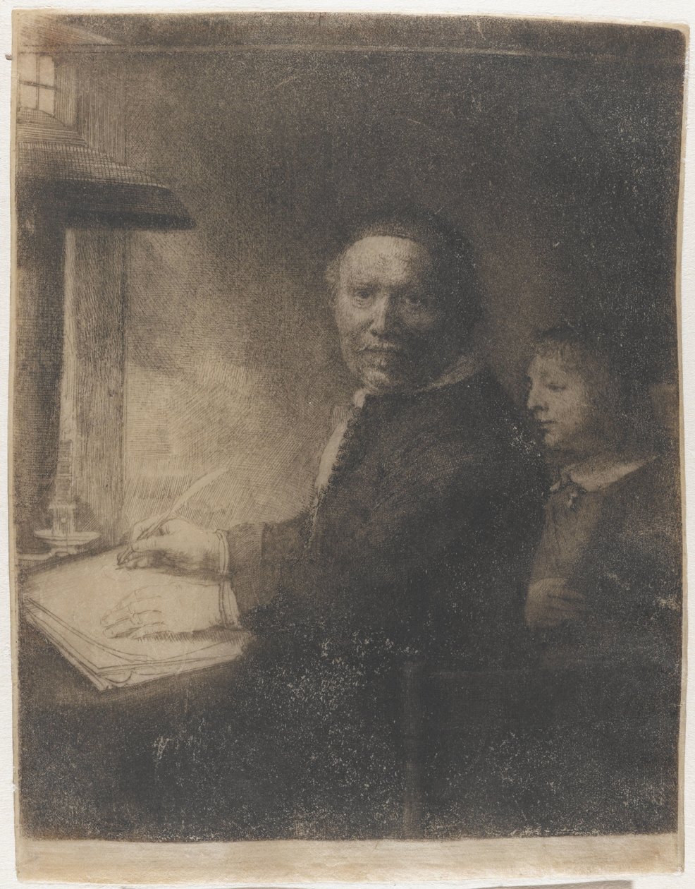 Lieven Willemsz. van Coppenol, mestre da escrita: a placa mais pequena de Rembrandt van Rijn