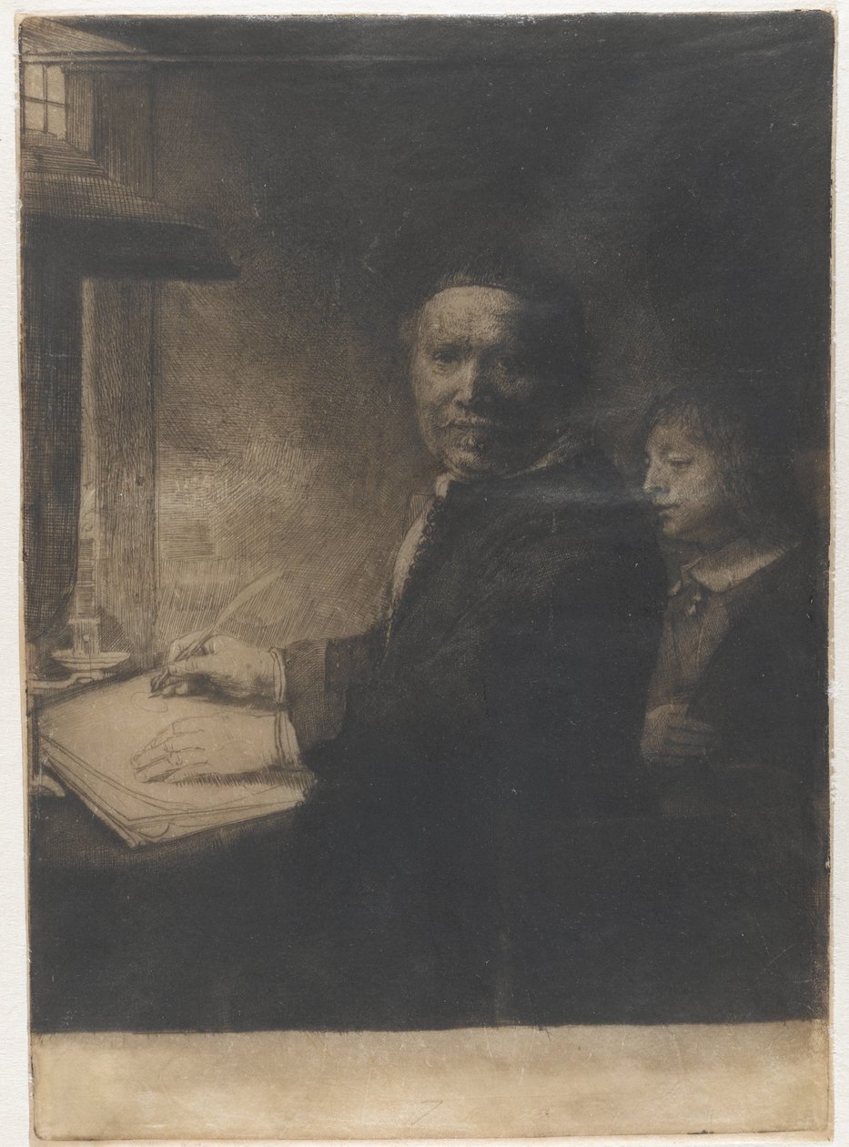 Lieven Willemsz. van Coppenol, mestre calígrafo: a gravura mais pequena de Rembrandt van Rijn