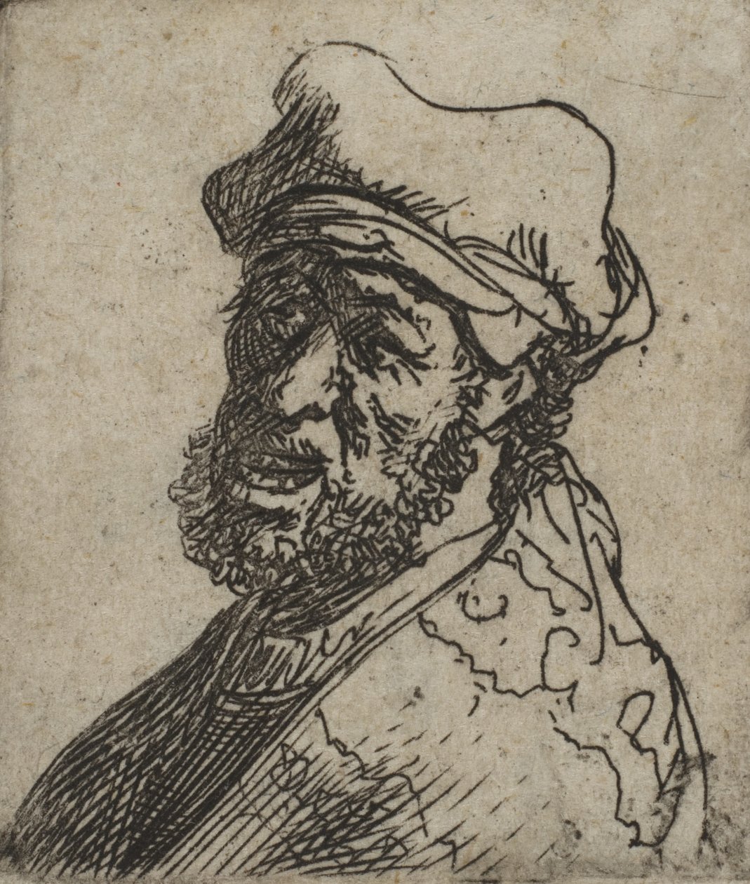 Homem chorando, três quartos à esquerda: busto, ca. 1629., c. 1629. de Rembrandt van Rijn