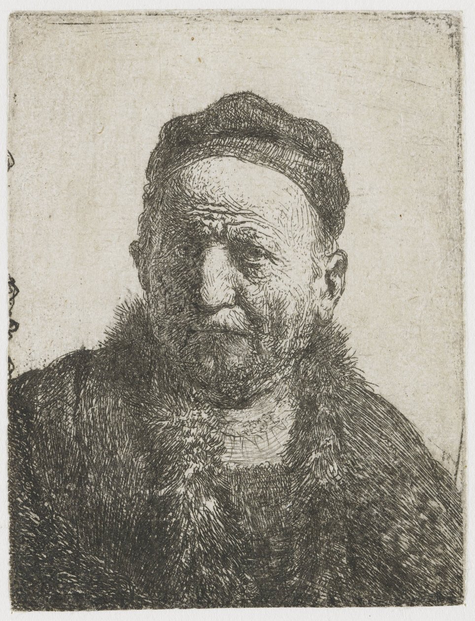 Homem com um boné apertado: busto (o pai do artista?) de Rembrandt van Rijn
