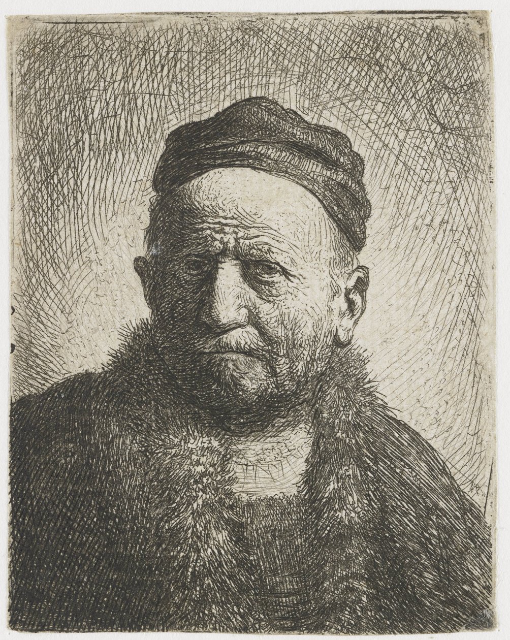 Homem de boné fechado: busto (o pai do artista?) de Rembrandt van Rijn