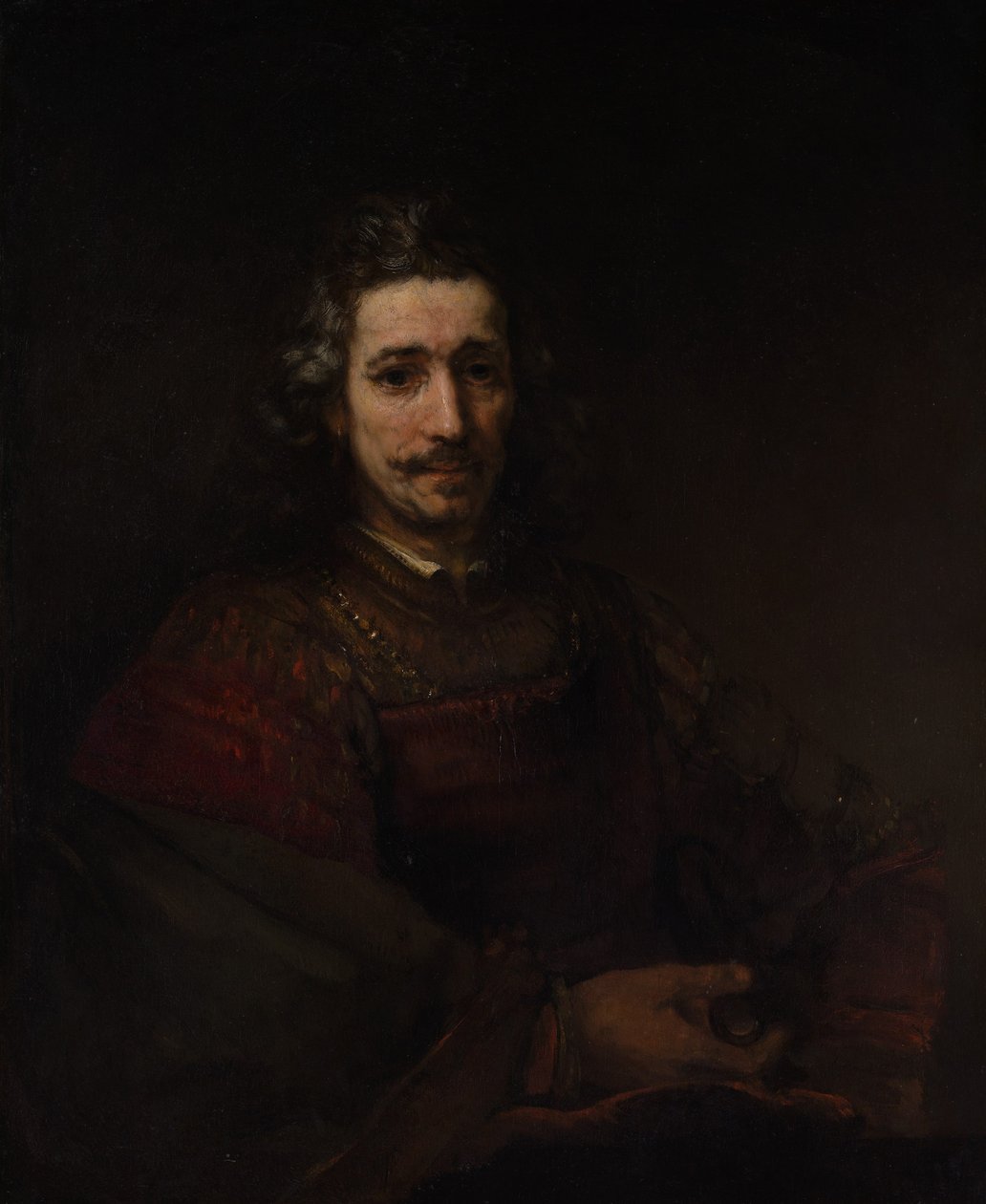 Homem com uma lupa, c.1660 de Rembrandt van Rijn
