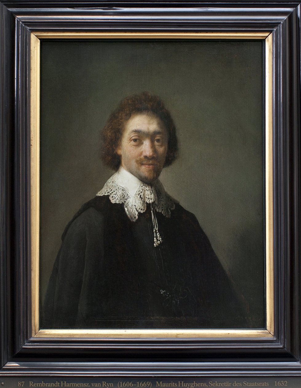 Maurits Huygens, Secretário de Estado em Lahaye (Holanda). Pintura de Harmensz van Rijn Rembrandt (1606-1669), óleo sobre madeira de Rembrandt van Rijn