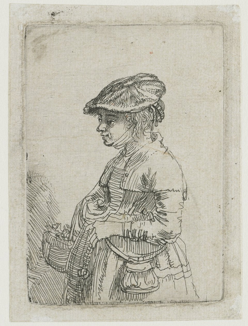 Menina com um cesto de Rembrandt van Rijn
