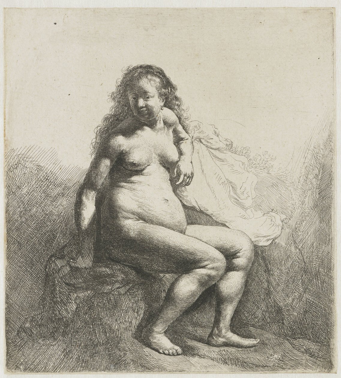 Mulher Nua num Monte
Mulher nua num monte de Rembrandt van Rijn