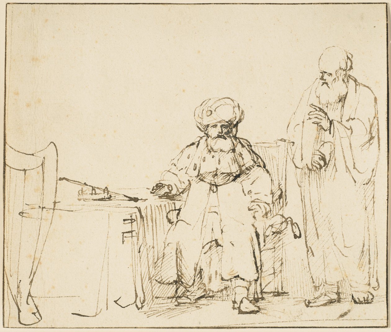 Nathan Admoestando Davi, c.1652-53 de Rembrandt van Rijn
