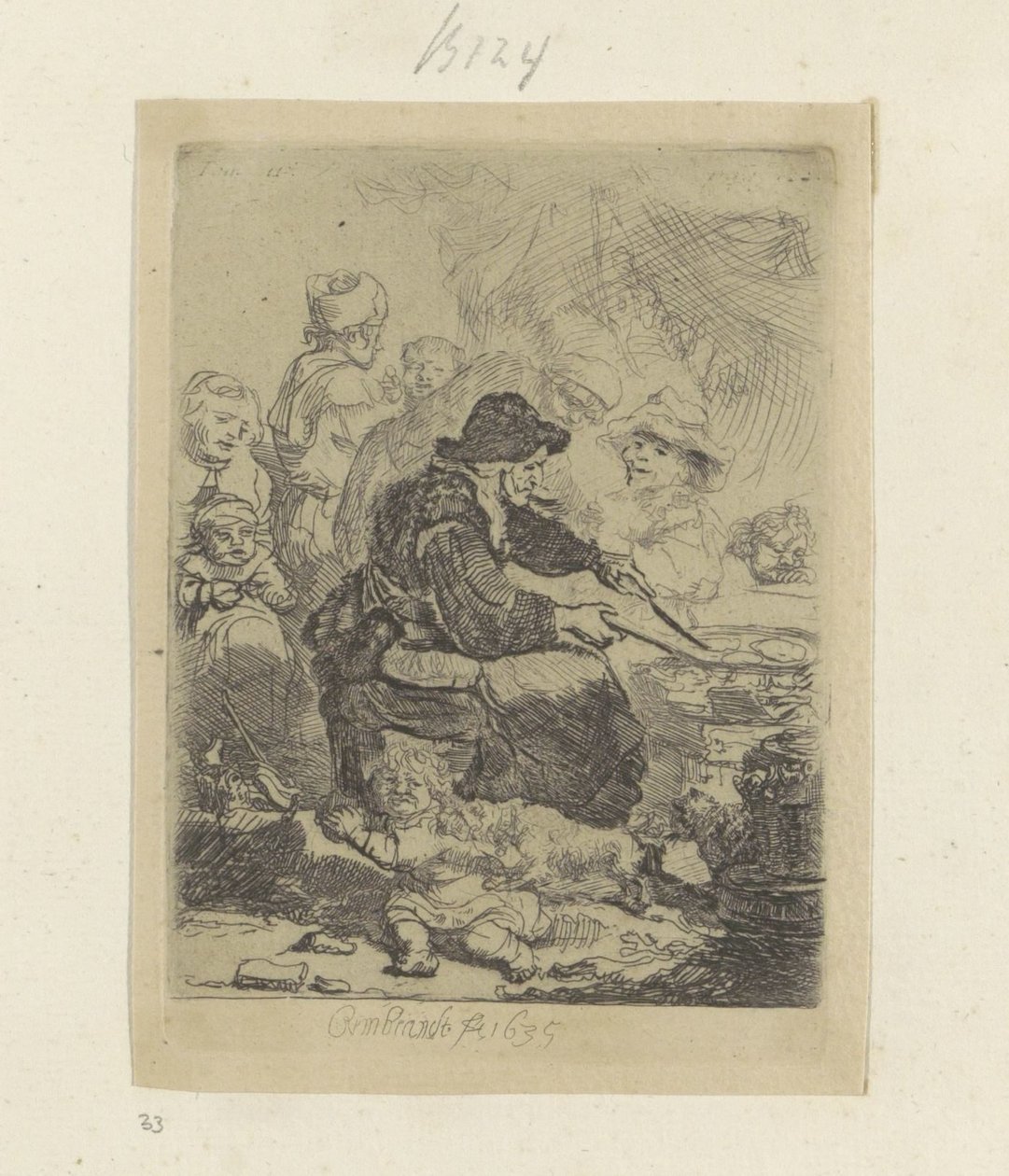 Pannekoekenbakster
Colecção de oitenta e cinco estampas originais (título da série) de Rembrandt van Rijn