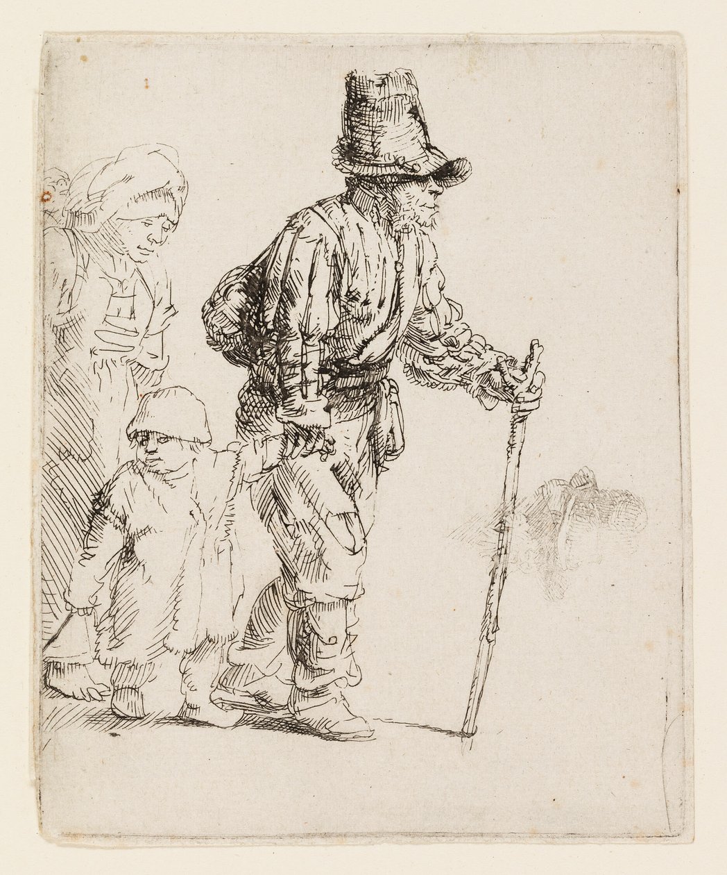 Família de camponeses na rua de Rembrandt van Rijn