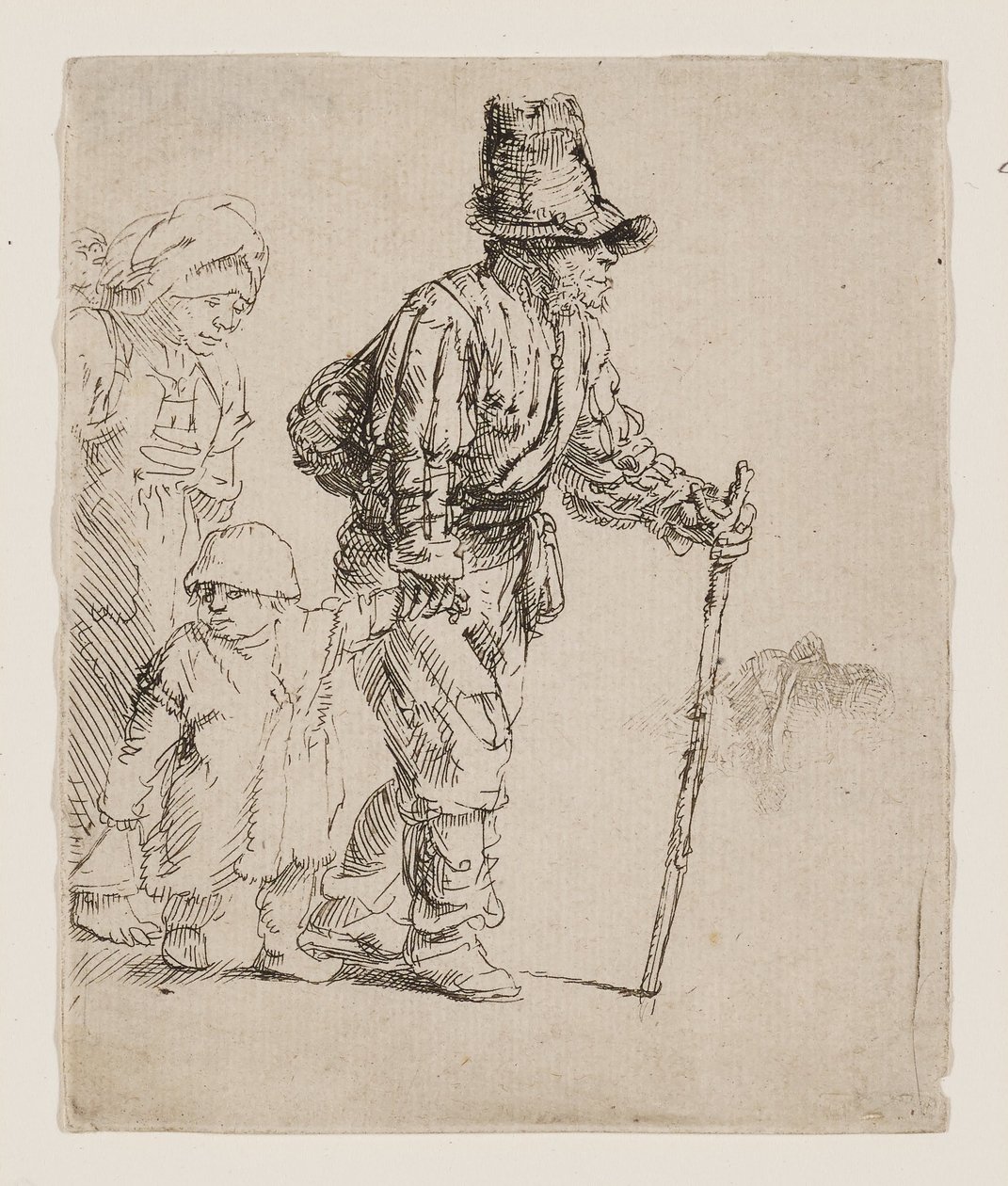 Família de camponeses em viagem de Rembrandt van Rijn