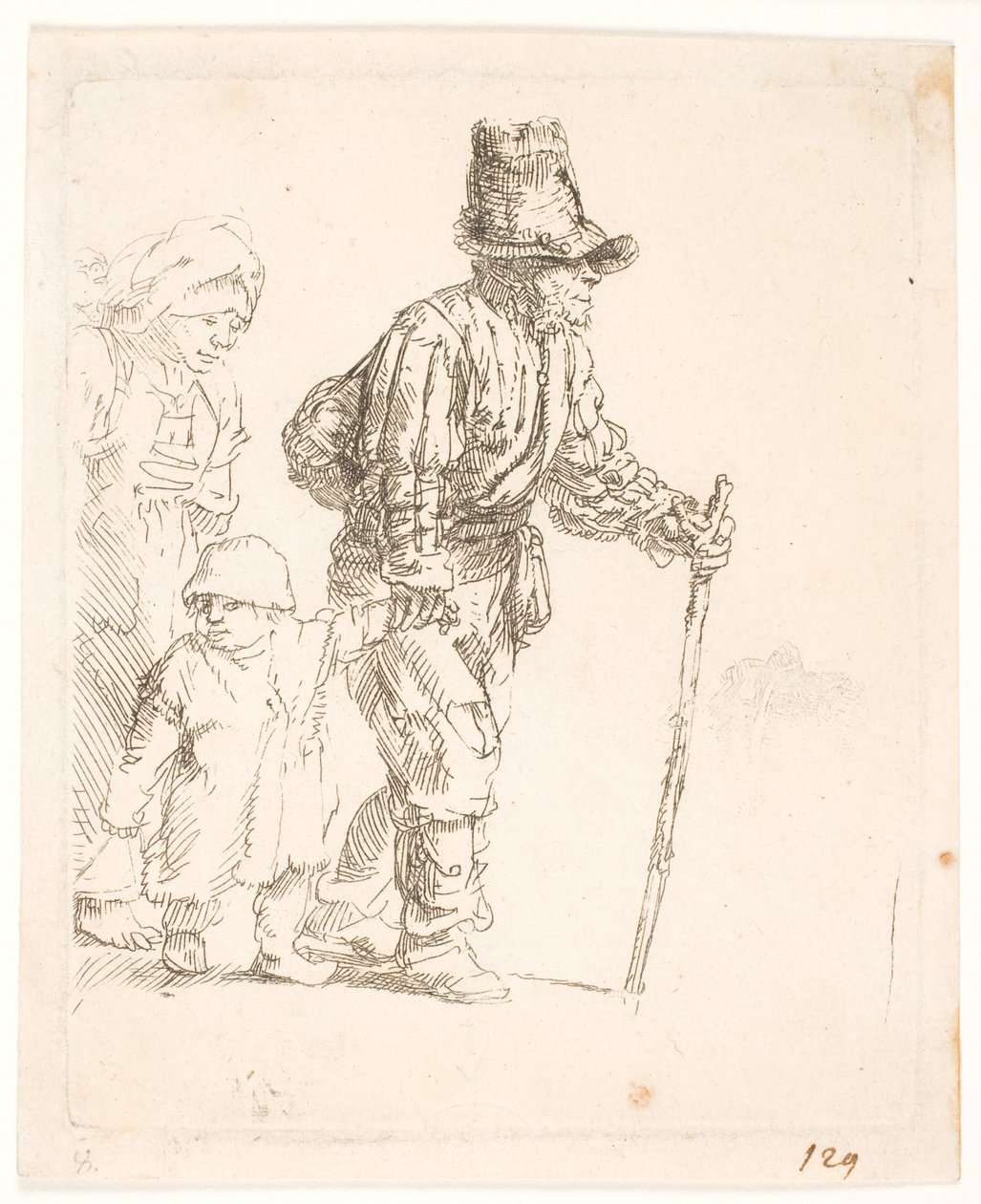 Família de camponeses em viagem de Rembrandt van Rijn