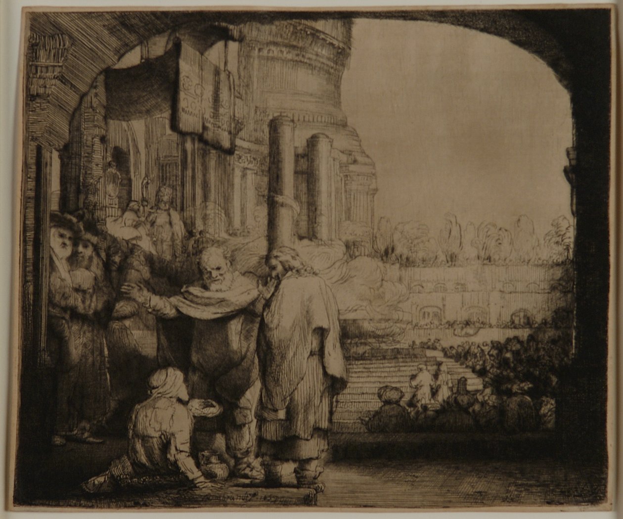 Pedro e João na Porta do Templo de Rembrandt van Rijn
