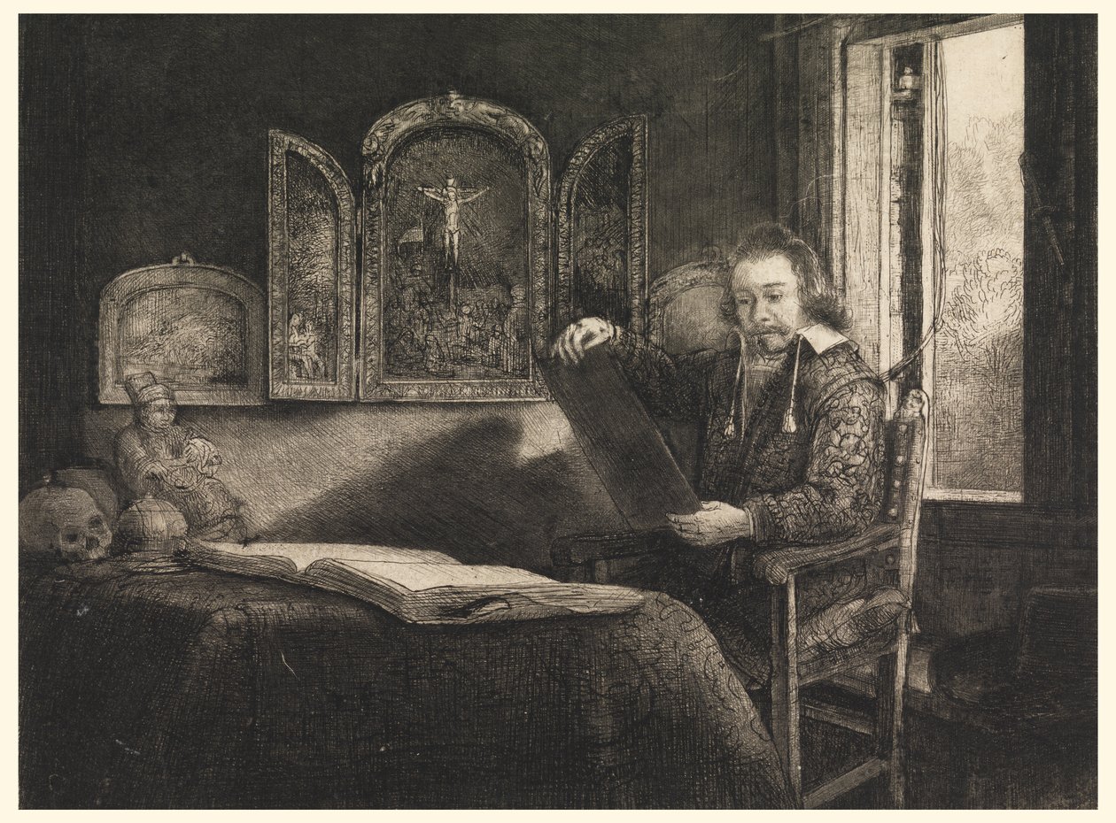 Retrato de Abraham French de Rembrandt van Rijn